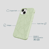 Sage Green Lushy Leaves iPhone 13 Mini Case