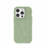 Sage Green Lushy Leaves iPhone 15 Pro Case