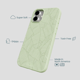 Sage Green Lushy Leaves iPhone 16 Plus Case