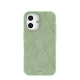 Sage Green Lushy Leaves iPhone 16 Case