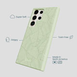 Sage Green Lushy Leaves Samsung Galaxy S24 Ultra Case