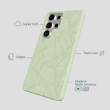 Sage Green Lushy Leaves Samsung Galaxy S25 Ultra Case