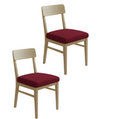 Anyseat Maroon Red Plain Print Chair Cover – Stretch Washable Removable Seat Cover for Dining & Kitchen