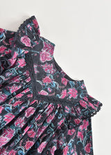Dress Lara - Charcoal Wildflowers