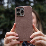 Chocolate Brown Leaf Veins Samsung Galaxy S23+(Plus) Case