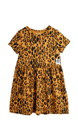 Girls short sleeve dress - Leopard