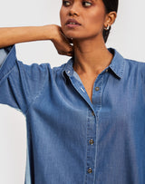 Letting Loose Shirt in Blue Denim