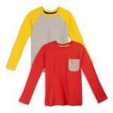 Organic Cotton Kids Shirts - Long Sleeve Tee 2 Pack - FINAL SALE