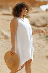 Royal Toscana linen dress - White