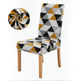 Anyseat Tri Color Geometric Design Pattern Print Elastic Chair Cover – Plain Dining Slipcover & Home Décor