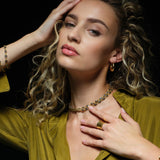 Luna Labradorite Gold Chain Necklace