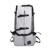 Anypet XL Light Gray Pet Carrier Backpack with Pockets – Travel & Driving Bag for Medium to Large Dogs
