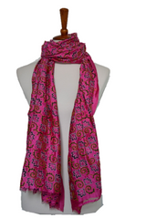 Ethical Luxury Wrap by Women Artisans - Hand-Embroidered Silk Shawl