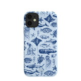 Powder Blue Marine Life iPhone 11 Case