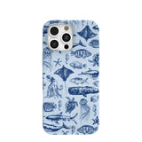Powder Blue Marine Life iPhone 16 Pro Max Case