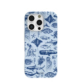 Powder Blue Marine Life iPhone 16 Pro Case