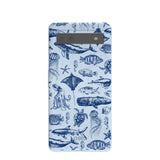 Powder Blue Marine Life Google Pixel 6a Case