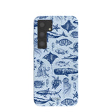 Powder Blue Marine Life Samsung Galaxy S24 Case