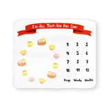 Fleece Milestone Blanket for Baby Photography - I'm All That and Dim Sum