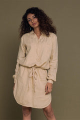 Meet me by the Cliff Dress in Neutral Beige
