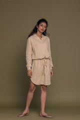 Meet me by the Cliff Dress in Neutral Beige
