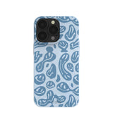 Powder Blue Melting Faces iPhone 13 Pro Case