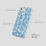 Powder Blue Melting Faces iPhone 6/6s/7/8/SE Case