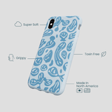 Powder Blue Melting Faces iPhone XR Case