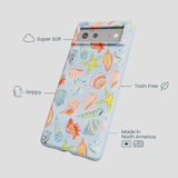 Powder Blue Mermaid Finds Google Pixel 6 Case