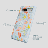 Powder Blue Mermaid Finds Google Pixel 7a Case