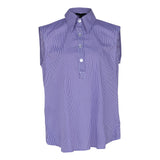 Italian Cotton Purple Sleeveless Shirt – Women’s Chic Summer Top
