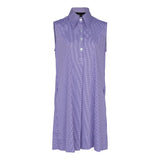 Italian Cotton Sleeveless Dress in Purple – Chic Summer Wear