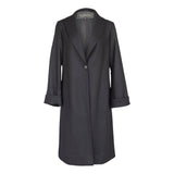 Worsted Flannel Long Trench Coat – Women’s Chic Outerwear