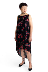 Sheer Floral Overdress - Red
