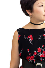 Sheer Floral Overdress - Red