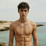 Split White Pearl Necklace