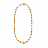 Linked 14k Gold Citrine Necklace