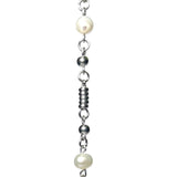 Timeless Silver Pearl Necklace: Stainless Steel