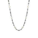 Timeless Silver Pearl Necklace: Stainless Steel