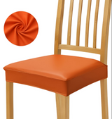 Anyseat Orange PU Leather Chair Cover – Slipcover for Dining, Kitchen, Hotel, Banquet & Living Room Chairs