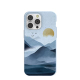 Powder Blue Misty Mountains iPhone 14 Pro Max Case