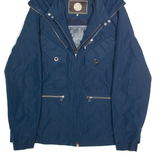 PRETTY GREEN Womens Rain Jacket Blue Hooded 2XL