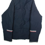 REEBOK Mens Puffer Jacket Blue Hooded L