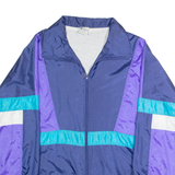 VICTORY TEAM Mens Track Jacket Purple Nylon XL
