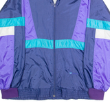 VICTORY TEAM Mens Track Jacket Purple Nylon XL