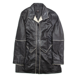 LLD Womens Jacket Black Faux Leather L