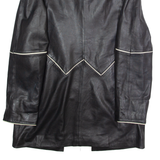 LLD Womens Jacket Black Faux Leather L
