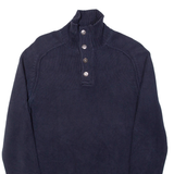 TOMMY HILFIGER Mens Jumper Blue 1/4 Zip Tight Knit S
