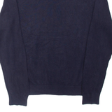 TOMMY HILFIGER Mens Jumper Blue V-Neck Tight Knit M