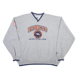 LEE Denver Broncos Mens Sweatshirt Grey V-Neck USA 2XL